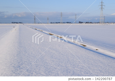 Snowy scenery in the Tohoku region Shonai, Yamagata Prefecture Snowy scenery in the Tohoku region Shonai, Yamagata Prefecture 142200787