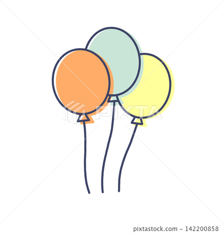 Hand-drawn style balloon illustration 01 142200858