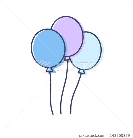 Hand-drawn style balloon illustration 02 Hand-drawn style balloon illustration 02 142200859
