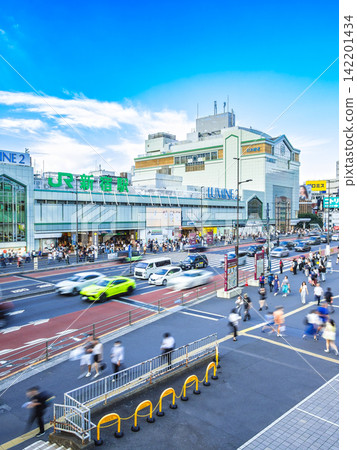 Tokyo, Shinjuku Station South Exit, Evening View Tokyo, Shinjuku Station South Exit, Evening View 142201434