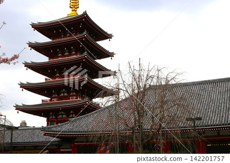 Five-storied pagoda of Senso-ji Temple Five-storied pagoda of Senso-ji Temple 142201757