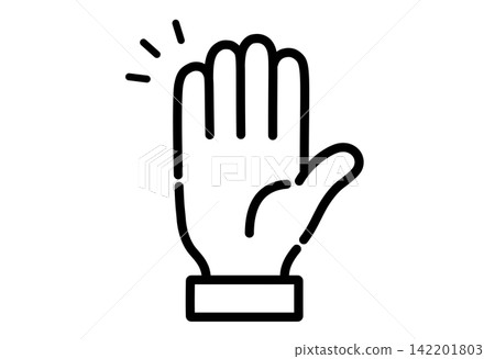 Hand icon illustration with sleeves Hand icon illustration with sleeves 142201803