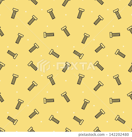 Yellow Bolt and Screw Seamless Pattern on Yellow Background Yellow Bolt and Screw Seamless Pattern on Yellow Background 142202480