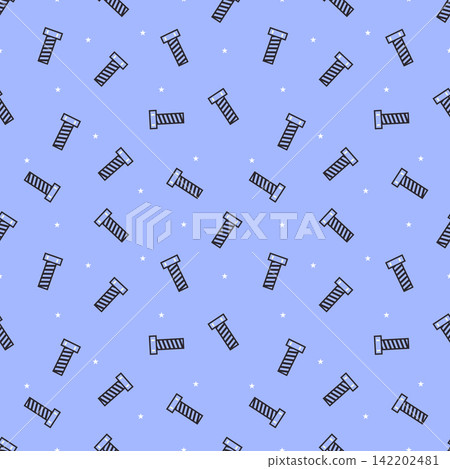 Blue Bolt and Screw Seamless Pattern on Periwinkle Background 142202481