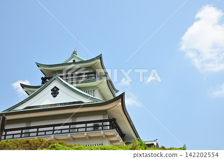 Komakiyama Historical Museum (Komakiyama Castle) against a blue sky 3 Komakiyama Historical Museum (Komakiyama Castle) against a blue sky 3 142202554