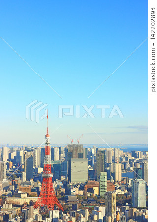 Tokyo Tower and Tokyo cityscape, Minato Ward, Tokyo Tokyo Tower and Tokyo cityscape, Minato Ward, Tokyo 142202893