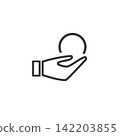 Coins and hands 142203855
