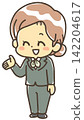 Here's the woman in the suit who's giving the directions (smiling). 142204617