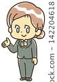 Here is the woman in the suit who will be giving you directions. 142204618