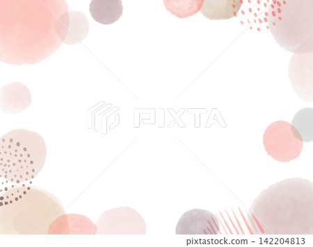 Watercolor background with pink and gray frame | Abstract design material in soft pastel colors Watercolor background with pink and gray frame | Abstract design material in soft pastel colors 142204813