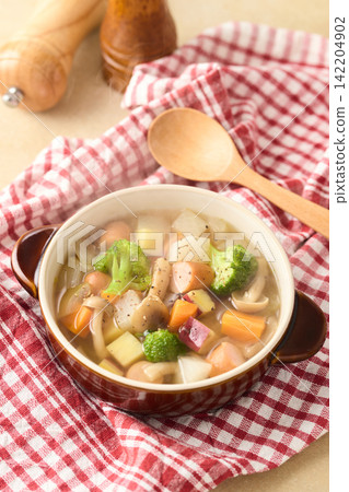Soup with lots of ingredients Soup with lots of ingredients 142204902