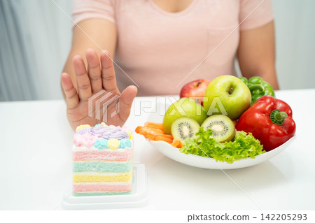 Junk food no good health eating for diet. Junk food no good health eating for diet. 142205293
