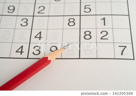 Sudoku puzzle, game to play for keep you brain younger for developing Alzheimer disease in senior patient. Sudoku puzzle, game to play for keep you brain younger for developing Alzheimer disease in senior patient. 142205389