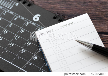 To-do list and June calendar To-do list and June calendar 142205800