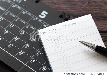 To-do list and May calendar To-do list and May calendar 142205801