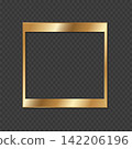 Golden Instant Photo Frame Vector Art 142206196