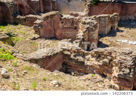 Ruins of early Byzantine thermae in the old town of Nessebar, Bulgaria Ruins of early Byzantine thermae in the old town of Nessebar, Bulgaria 142206373