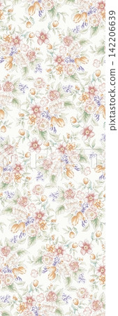Collection of elegant soft neutral floral botanical seamless pattern swatches 142206639