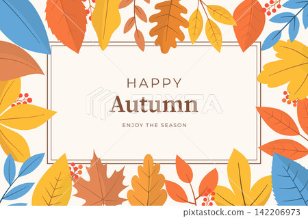 Horizontal Autumn Banner Horizontal Autumn Banner 142206973