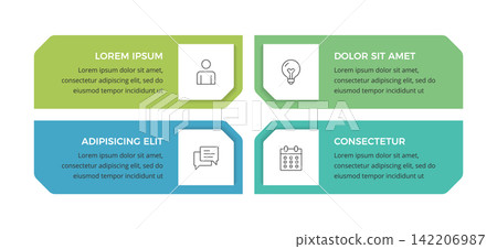 Four Step Infographic Layout Four Step Infographic Layout 142206987