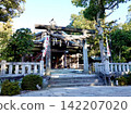Abita Shrine: A dignified and solemn view of the main hall, Minoh City, Osaka Prefecture 142207020