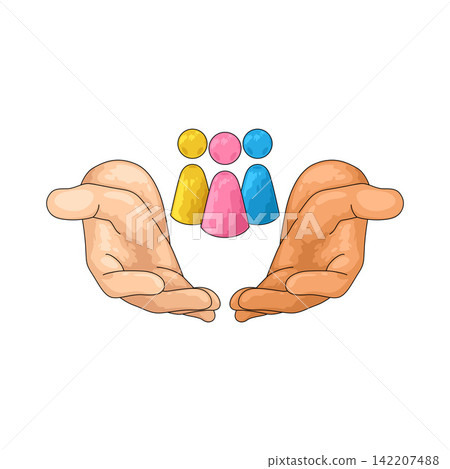 Illustration of Community Support 142207488