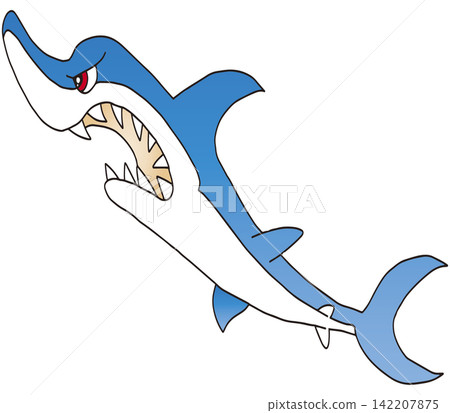 手繪動物插畫 ☆ 鯊魚 142207875