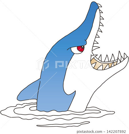 手繪動物插畫 ☆ 鯊魚 手繪動物插畫 ☆ 鯊魚 142207892