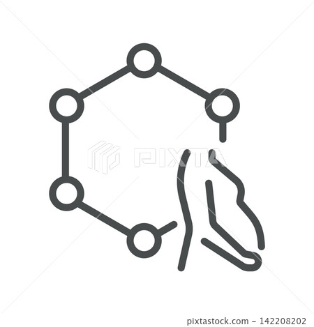 Pregnancy Hormones icon. Hormone molecule and pregnant belly. Simple thin line outline vector illustration. Pregnancy Hormones icon. Hormone molecule and pregnant belly. Simple thin line outline vector illustration. 142208202