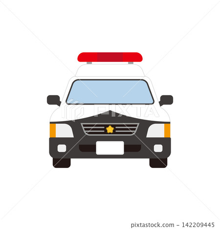 Illustration of the front of a police car Illustration of the front of a police car 142209445