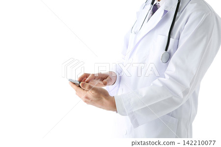 Doctor who operates mobile phone Doctor who operates mobile phone 142210077