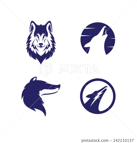Wolf head illustration 142210137