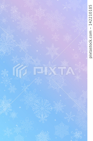 Beautiful snowflake pattern background_vertical 142210185