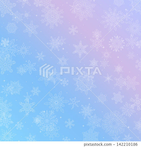 Beautiful snowflake pattern background_square Beautiful snowflake pattern background_square 142210186