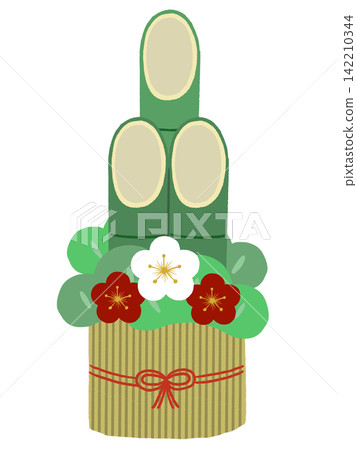Illustration of a simple kadomatsu Illustration of a simple kadomatsu 142210344