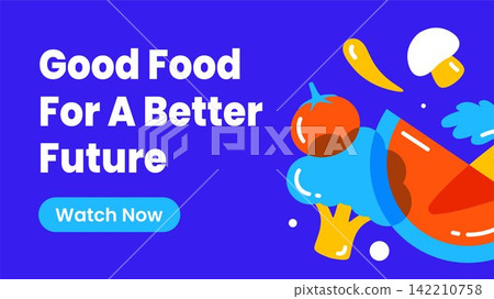 Flat Cartoon World Food Day Social Media Thumbnail Templates Background Flat Cartoon World Food Day Social Media Thumbnail Templates Background 142210758