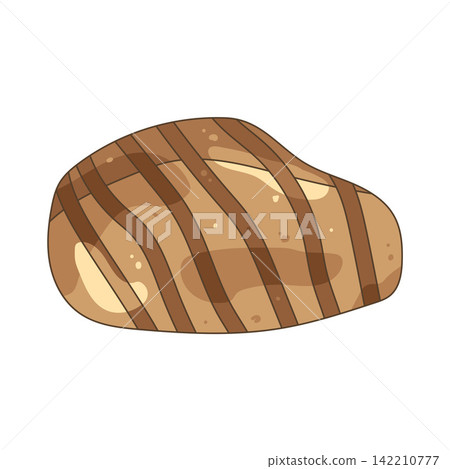 Illustration of grilled steak 142210777