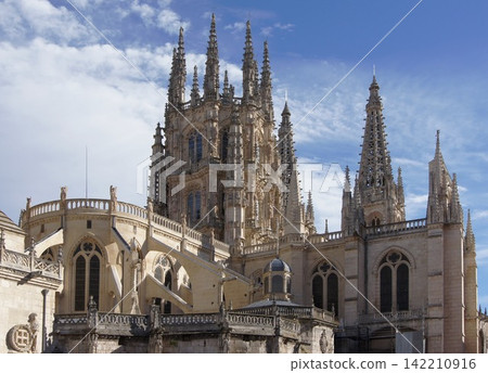 Gothic Cathedral Spires in Historic Burgos, Spain Gothic Cathedral Spires in Historic Burgos, Spain 142210916