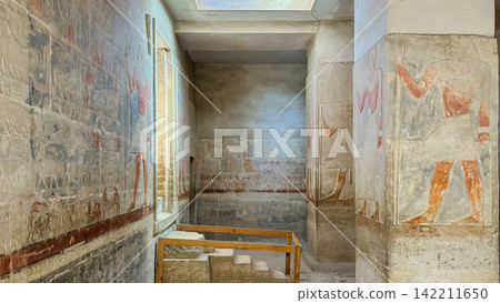 The Mereruka Mastaba, one of the tombs of noblemen from the Old Kingdom in the Saqqara Necropolis, Egypt. The Mereruka Mastaba, one of the tombs of noblemen from the Old Kingdom in the Saqqara Necropolis, Egypt. 142211650
