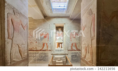 The Mereruka Mastaba, one of the tombs of noblemen from the Old Kingdom in the Saqqara Necropolis, Egypt. The Mereruka Mastaba, one of the tombs of noblemen from the Old Kingdom in the Saqqara Necropolis, Egypt. 142211656