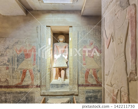The Mereruka Mastaba, one of the tombs of noblemen from the Old Kingdom in the Saqqara Necropolis, Egypt. The Mereruka Mastaba, one of the tombs of noblemen from the Old Kingdom in the Saqqara Necropolis, Egypt. 142211730
