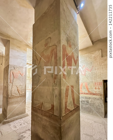 The Mereruka Mastaba, one of the tombs of noblemen from the Old Kingdom in the Saqqara Necropolis, Egypt. The Mereruka Mastaba, one of the tombs of noblemen from the Old Kingdom in the Saqqara Necropolis, Egypt. 142211735