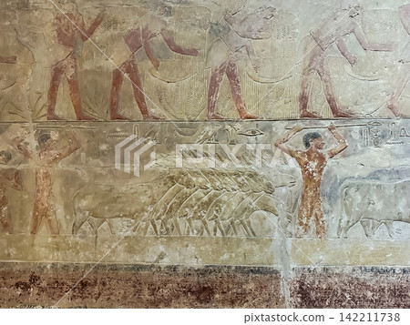 The Mereruka Mastaba, one of the tombs of noblemen from the Old Kingdom in the Saqqara Necropolis, Egypt. The Mereruka Mastaba, one of the tombs of noblemen from the Old Kingdom in the Saqqara Necropolis, Egypt. 142211738