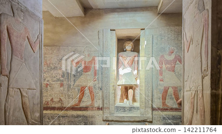 The Mereruka Mastaba, one of the tombs of noblemen from the Old Kingdom in the Saqqara Necropolis, Egypt. The Mereruka Mastaba, one of the tombs of noblemen from the Old Kingdom in the Saqqara Necropolis, Egypt. 142211764