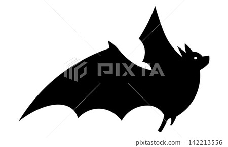 Bat silhouette. Bat silhouette isolated on white background. For Halloween. Vector illustration. Eps 10. Bat silhouette. Bat silhouette isolated on white background. For Halloween. Vector illustration. Eps 10. 142213556