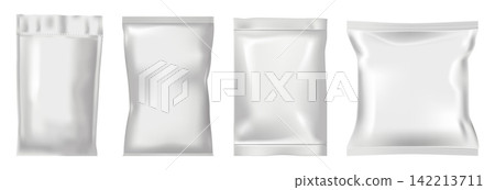 Set of realistic blank product packaging mockups isolated on transparent background. Universal vector templates without labels or graphics for branding, packaging and product presentation Set of realistic blank product packaging mockups isolated on transparent background. Universal vector templates without labels or graphics for branding, packaging and product presentation 142213711