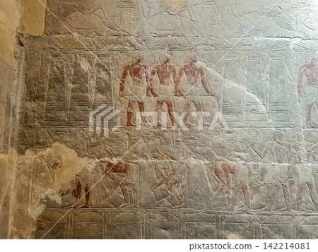 The Mereruka Mastaba, one of the tombs of noblemen from the Old Kingdom in the Saqqara Necropolis, Egypt. 142214081