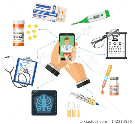 Online doctor concept Online doctor concept 142214530