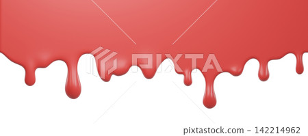 Glossy red strawberry, blood, ice cream or paint drip border with liquid drops. Melting glaze frame isolated on background, perfect for banner, poster, dessert. Glossy red strawberry, blood, ice cream or paint drip border with liquid drops. Melting glaze frame isolated on background, perfect for banner, poster, dessert. 142214962