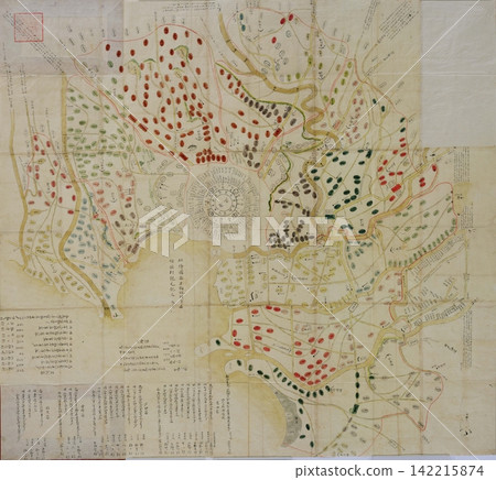 江戶時代(1805 年)的古地圖(文華 2):江戶週邊獵鷹場地圖。 江戶時代(1805 年)的古地圖(文華 2):江戶週邊獵鷹場地圖。 142215874